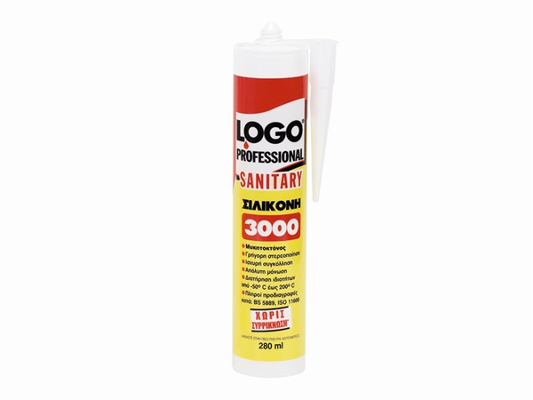 LOGO Sanitary 3000 Σιλικόνη Φυσιγγα Πιστολιού λευκή
